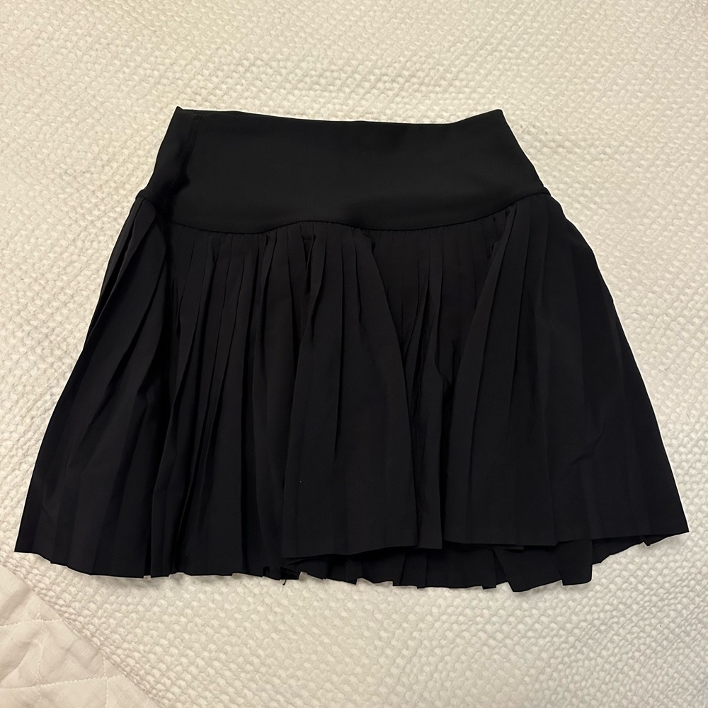 Alo Black Pleated Skirt